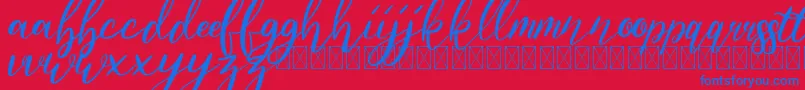 Jabetta Font – Blue Fonts on Red Background