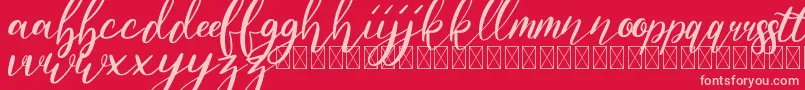 Jabetta Font – Pink Fonts on Red Background