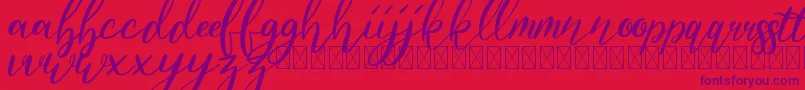 Jabetta Font – Purple Fonts on Red Background