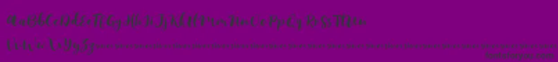 Jack Frost Demo-fontti – mustat fontit violetilla taustalla