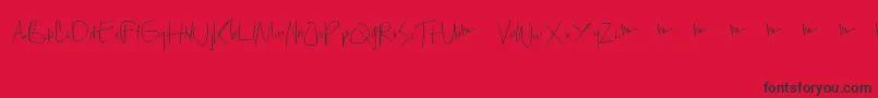 jack no fruit-fontti – mustat fontit punaisella taustalla