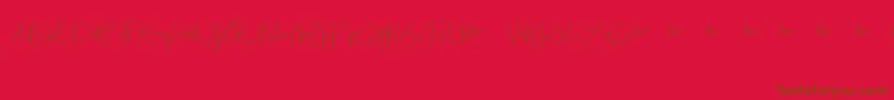 jack no fruit Font – Brown Fonts on Red Background