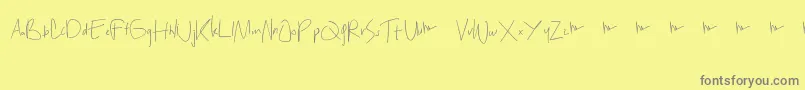 jack no fruit Font – Gray Fonts on Yellow Background