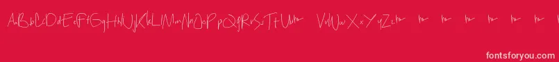jack no fruit Font – Pink Fonts on Red Background