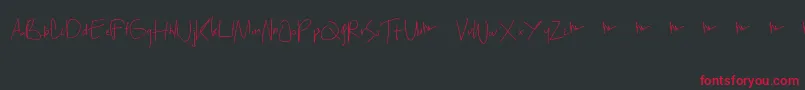 jack no fruit Font – Red Fonts on Black Background