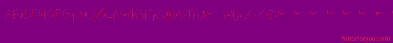 jack no fruit Font – Red Fonts on Purple Background