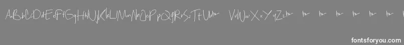jack no fruit-Schriftart – Weiße Schriften auf grauem Hintergrund