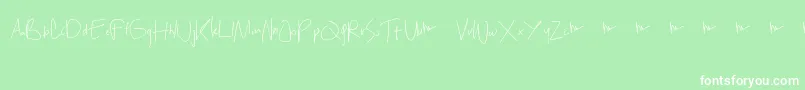 jack no fruit Font – White Fonts on Green Background