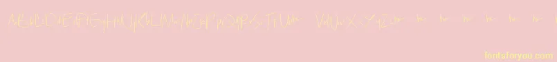 jack no fruit-Schriftart – Gelbe Schriften auf rosa Hintergrund