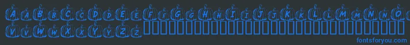 Jack O Font – Blue Fonts on Black Background