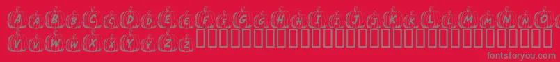 Jack O Font – Gray Fonts on Red Background