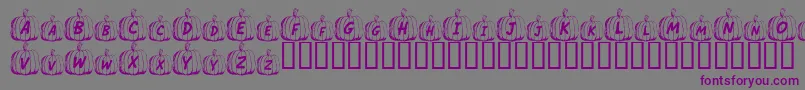 フォントJack O – 紫色のフォント、灰色の背景