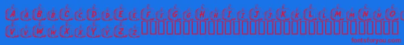 Jack O-fontti – punaiset fontit sinisellä taustalla