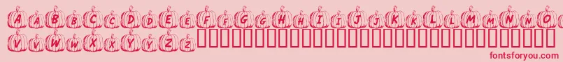 Jack O Font – Red Fonts on Pink Background