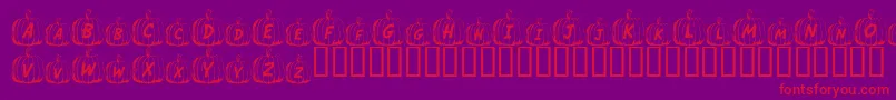 Jack O Font – Red Fonts on Purple Background