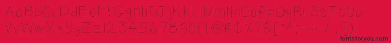 Kbsunshine Font – Black Fonts on Red Background
