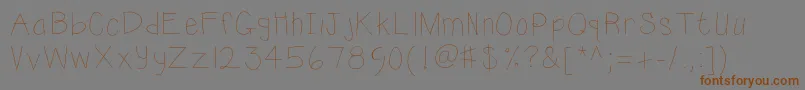 Kbsunshine Font – Brown Fonts on Gray Background