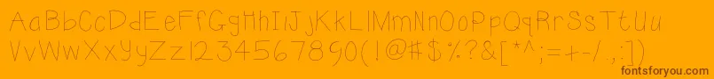 Шрифт Kbsunshine – коричневые шрифты на оранжевом фоне
