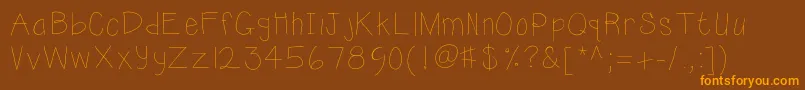 Шрифт Kbsunshine – оранжевые шрифты на коричневом фоне