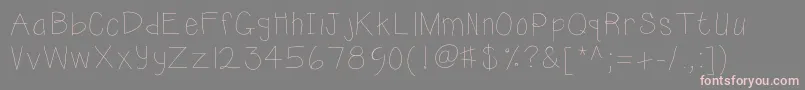 Kbsunshine Font – Pink Fonts on Gray Background