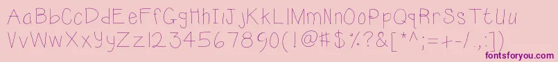 Kbsunshine Font – Purple Fonts on Pink Background