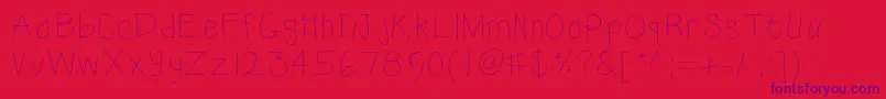 Kbsunshine Font – Purple Fonts on Red Background