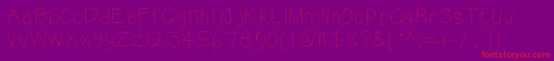 Kbsunshine-Schriftart – Rote Schriften auf violettem Hintergrund