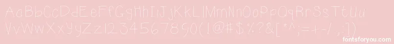 Kbsunshine Font – White Fonts on Pink Background