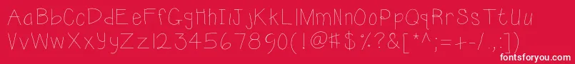 Kbsunshine Font – White Fonts on Red Background