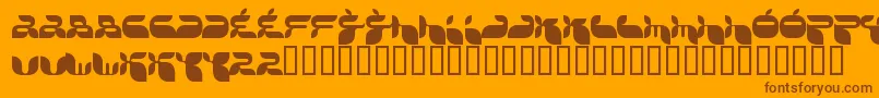 JACKF   -Schriftart – Braune Schriften auf orangefarbenem Hintergrund