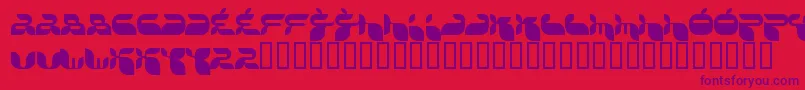 JACKF    Font – Purple Fonts on Red Background