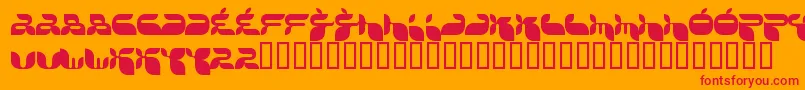 フォントJACKF    – オレンジの背景に赤い文字