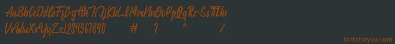 jackie Font – Brown Fonts on Black Background