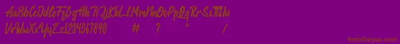 jackie Font – Brown Fonts on Purple Background