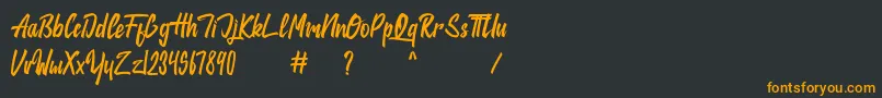 jackie Font – Orange Fonts on Black Background
