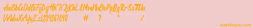 jackie Font – Orange Fonts on Pink Background