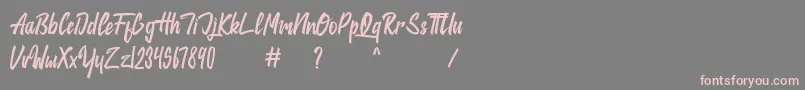 jackie Font – Pink Fonts on Gray Background