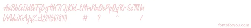 jackie Font – Pink Fonts on White Background