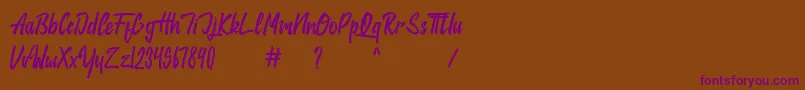 jackie Font – Purple Fonts on Brown Background