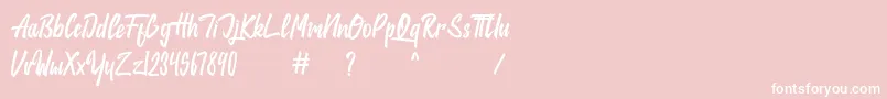 jackie Font – White Fonts on Pink Background