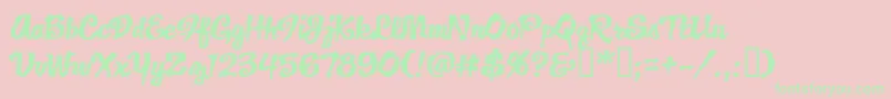 JACKLB   Font – Green Fonts on Pink Background