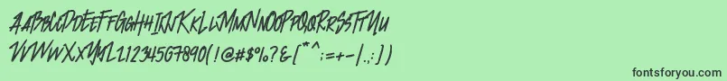 Jacklyen Font – Black Fonts on Green Background