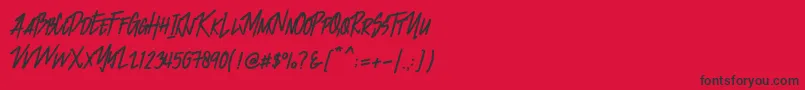 fuente Jacklyen – Fuentes Negras Sobre Fondo Rojo