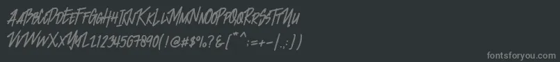 Jacklyen Font – Gray Fonts on Black Background