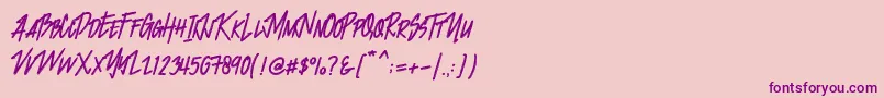 Jacklyen Font – Purple Fonts on Pink Background