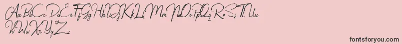 Jacklyne Font – Black Fonts on Pink Background