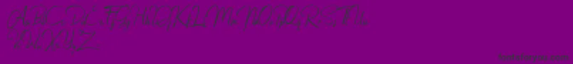 Jacklyne-fontti – mustat fontit violetilla taustalla