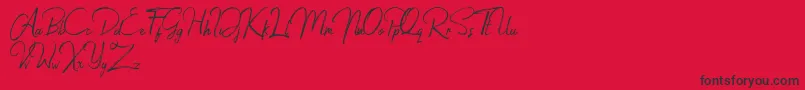 Jacklyne Font – Black Fonts on Red Background