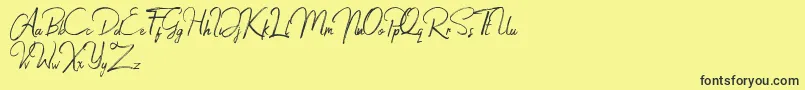 Jacklyne Font – Black Fonts on Yellow Background
