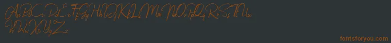 Jacklyne-fontti – ruskeat fontit mustalla taustalla